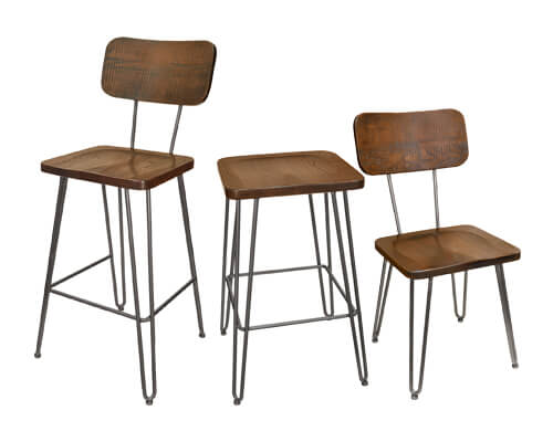 Piper Bar Stool, Backless Bar Stool, and Chair