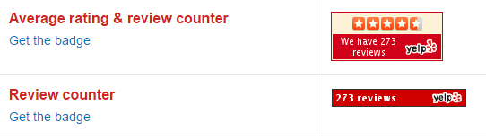 Web Review Badges