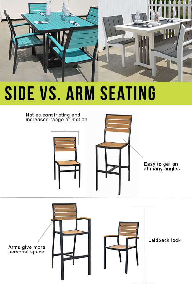 Side Chair vs Arm Chair Infographic